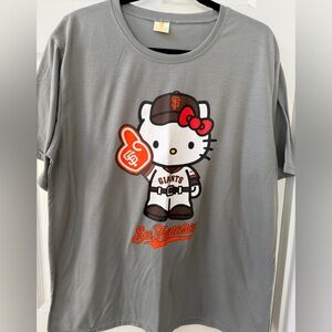 Sanrio Hello Kitty San Francisco Giants Gray Tee